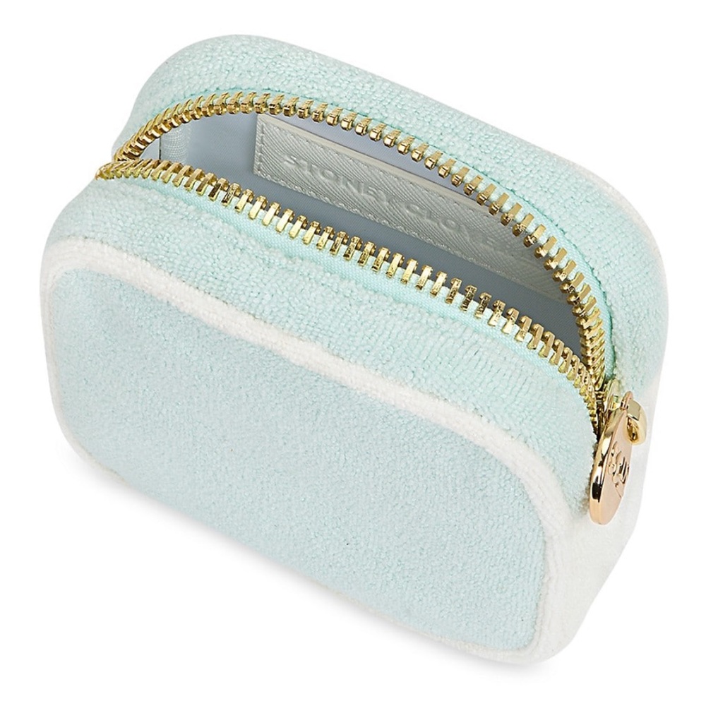 Stoney Clover Lane Terry Two-Toned Mini Pouch in Turtle from Mermaid Collection